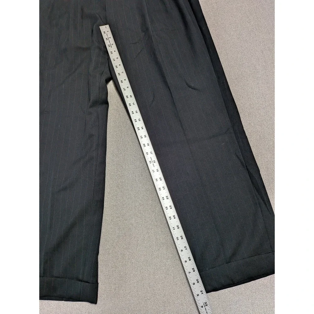 VTG Brooks Brothers Men's 36x31 Charcoal Pinstripe Pleated Dress Pants MiUSA